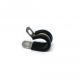 22mm dia x 6mm high Rubber Coated Cable Holding Magnet With 13mm Rubber Clamp - 4.3kg Pull