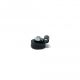 18mm dia x 6mm high Rubber Coated Cable Holding Magnet With 4.7mm Cable Clip - 1.6kg Pull