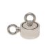 60mm dia x 30mm N42 Neodymium Pot Magnet with 2x M8 Eyebolts - 120kg Pull