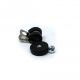 22mm dia x 6mm high Rubber Coated Cable Holding Magnet With 8mm Rubber Clamp - 4.3kg Pull