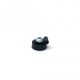 18mm dia x 6mm high Rubber Coated Cable Holding Magnet With 3.1mm Cable Clip - 1.6kg Pull