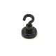 20mm White or Black Painted Neodymium Hook Magnet with M4 Hook - 16.5kg Pull