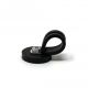 31mm dia x 6mm high Rubber Coated Cable Holding Magnet With 16mm Rubber Clamp - 5.7kg Pull