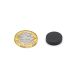 15mm dia x 3mm thick Rubber Coated N42 Neodymium Magnet - 1.8kg Pull