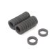 12mm O.D. x 7mm I.D. x 3mm thick Y10 Ferrite Magnets - 0.71kg Pull