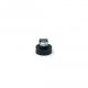 18mm dia x 6mm high Rubber Coated Cable Holding Magnet With 3.1mm Cable Clip - 1.6kg Pull