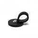 43mm dia x 6mm high Rubber Coated Cable Holding Magnet With 22mm Rubber Clamp - 8kg Pull