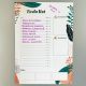 MagFlex® A4 Jungle Leaves To Do List Fridge Magnet - Flexible Magnetic Sheet