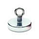 125mm dia x 100mm tall Ferrite Recovery Magnet with M14 Eyebolt - 130kg Pull