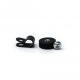 18mm dia x 6mm high Rubber Coated Cable Holding Magnet With 6.4mm Cable Clip - 1.6kg Pull