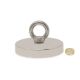 116mm dia x 20mm N42 Neodymium Pot Magnet with M12 Eyebolt - 400kg Pull