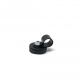 22mm dia x 6mm high Rubber Coated Cable Holding Magnet With 9.5mm Cable Clip - 4.3kg Pull