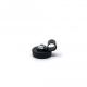 22mm dia x 6mm high Rubber Coated Cable Holding Magnet With 7.9mm Cable Clip - 4.3kg Pull