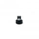 18mm dia x 6mm high Rubber Coated Cable Holding Magnet With 6.4mm Cable Clip - 1.6kg Pull