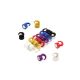 Rainbow Coloured Plastic Mini Magnetic Hooks - 1kg Pull (12mm dia x 20mm tall)