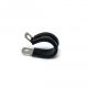 31mm dia x 6mm high Rubber Coated Cable Holding Magnet With 19mm Rubber Clamp - 5.7kg Pull