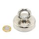 60mm dia N42 Neodymium Clamping Magnet with M8 Eyebolt - 139kg Pull