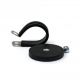 43mm dia x 6mm high Rubber Coated Cable Holding Magnet With 25mm Rubber Clamp - 8kg Pull