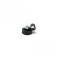 18mm dia x 6mm high Rubber Coated Cable Holding Magnet With 6.4mm Cable Clip - 1.6kg Pull