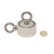 60mm dia x 30mm N42 Neodymium Pot Magnet with 2x M8 Eyebolts - 120kg Pull