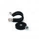 31mm dia x 6mm high Rubber Coated Cable Holding Magnet With 19mm Rubber Clamp - 5.7kg Pull