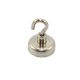 25mm dia Neodymium Clamping Magnet with M5 Hook or Eyebolt - 20kg Pull