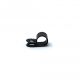 22mm dia x 6mm high Rubber Coated Cable Holding Magnet With 9.5mm Cable Clip - 4.3kg Pull