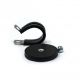 43mm dia x 6mm high Rubber Coated Cable Holding Magnet With 22mm Rubber Clamp - 8kg Pull