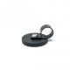 22mm dia x 6mm high Rubber Coated Cable Holding Magnet With 12.7mm Cable Clip - 4.3kg Pull