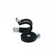 31mm dia x 6mm high Rubber Coated Cable Holding Magnet With 16mm Rubber Clamp - 5.7kg Pull