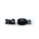 18mm dia x 6mm high Rubber Coated Cable Holding Magnet With 4.7mm Cable Clip - 1.6kg Pull