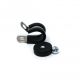 22mm dia x 6mm high Rubber Coated Cable Holding Magnet With 13mm Rubber Clamp - 4.3kg Pull