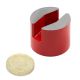 32mm dia x 25.4mm thick Alnico Button Magnet c/w 5mm dia central hole - 4.8kg Pull