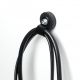 22mm dia x 6mm high Rubber Coated Cable Holding Magnet With 9.5mm Cable Clip - 4.3kg Pull