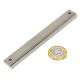 100 x 13.5 x 5mm thick Neodymium Channel Magnet w/ 2x 3.3mm c/sunk holes - 36kg Pull