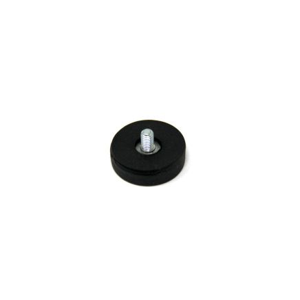 22mm dia x 6mm thick Rubber Coated POS Magnet c/w M4 x 10mm External Thread