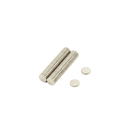 5mm dia x 1mm thick N35 Neodymium Magnet - 0.2kg Pull