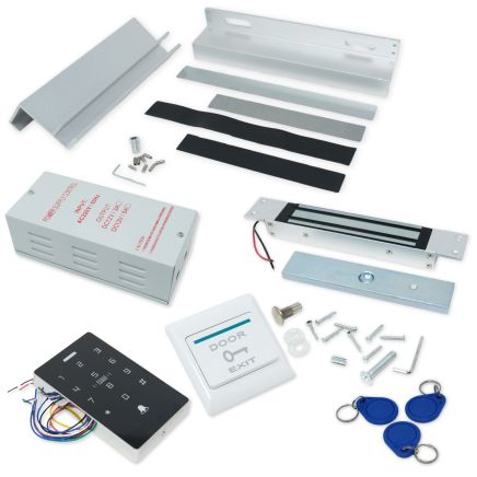 Full Access Control Door Entry Kit With 280kg Concealed Magnetic Door Lock & UL Bracket