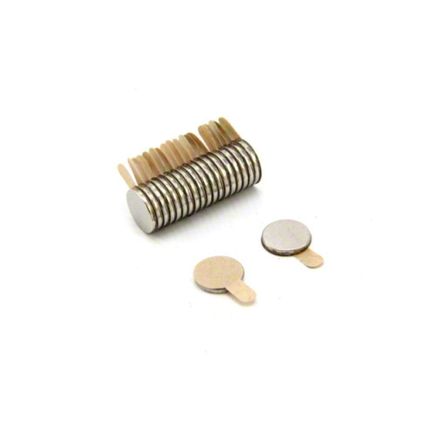 8mm dia x 1mm N35 Neodymium EasyPeel Adhesive Magnet - 0.39kg Pull