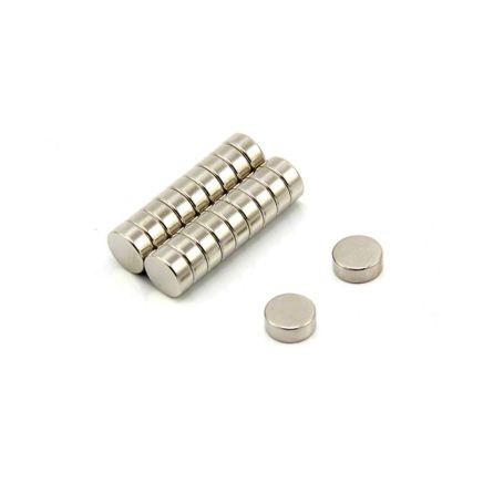 10mm dia x 4mm thick N42 Neodymium Magnet - 2.6kg Pull