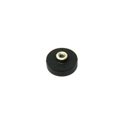 22mm dia x 6mm high Rubber Coated POS Magnet c/w M4 Boss Thread - 5kg Pull