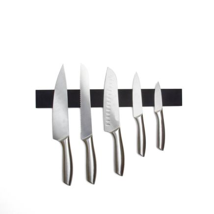 Magnetic Knife Rack - Black Rubber