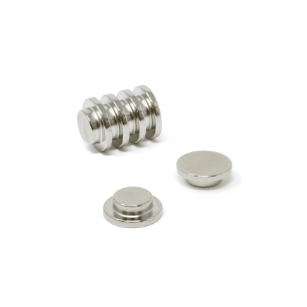 15mm dia x 5mm thick N42 Neodymium "Top Hat" Magnet - 3kg Pull