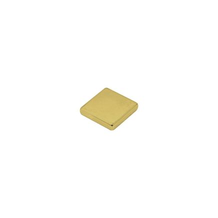 5 x 5 x 1.2mm thick N50 Neodymium Magnet - 0.4kg Pull (GOLD Plated)