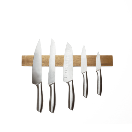 Magnetic Knife Rack - Wood Finish