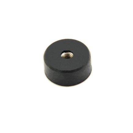 22mm dia x 10mm thick x M5 thread hole Rubber Coated Pot Magnet - 2.6kg Pull