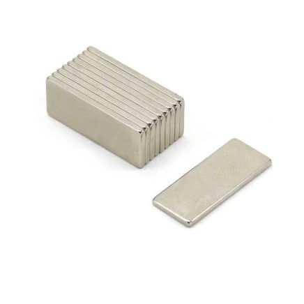 25 x 10 x 1.5mm thick N42 Neodymium Magnet - 2.2kg Pull