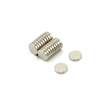 10mm dia x 2mm thick N42 Neodymium Magnet - 1.2kg Pull