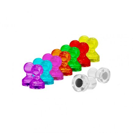 Small Acrylic Push Pin Magnet (11mm dia x 17mm tall)