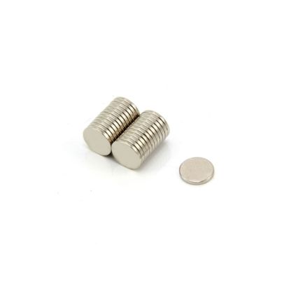 8mm dia x 1mm thick N42 Neodymium Magnet - 0.44kg Pull